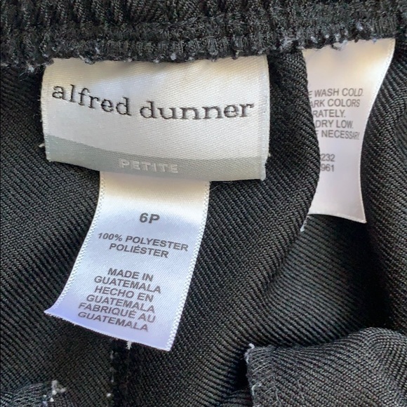 Black Petite High-Waisted Alfred Dunner Knit Pants - Picture 5 of 11